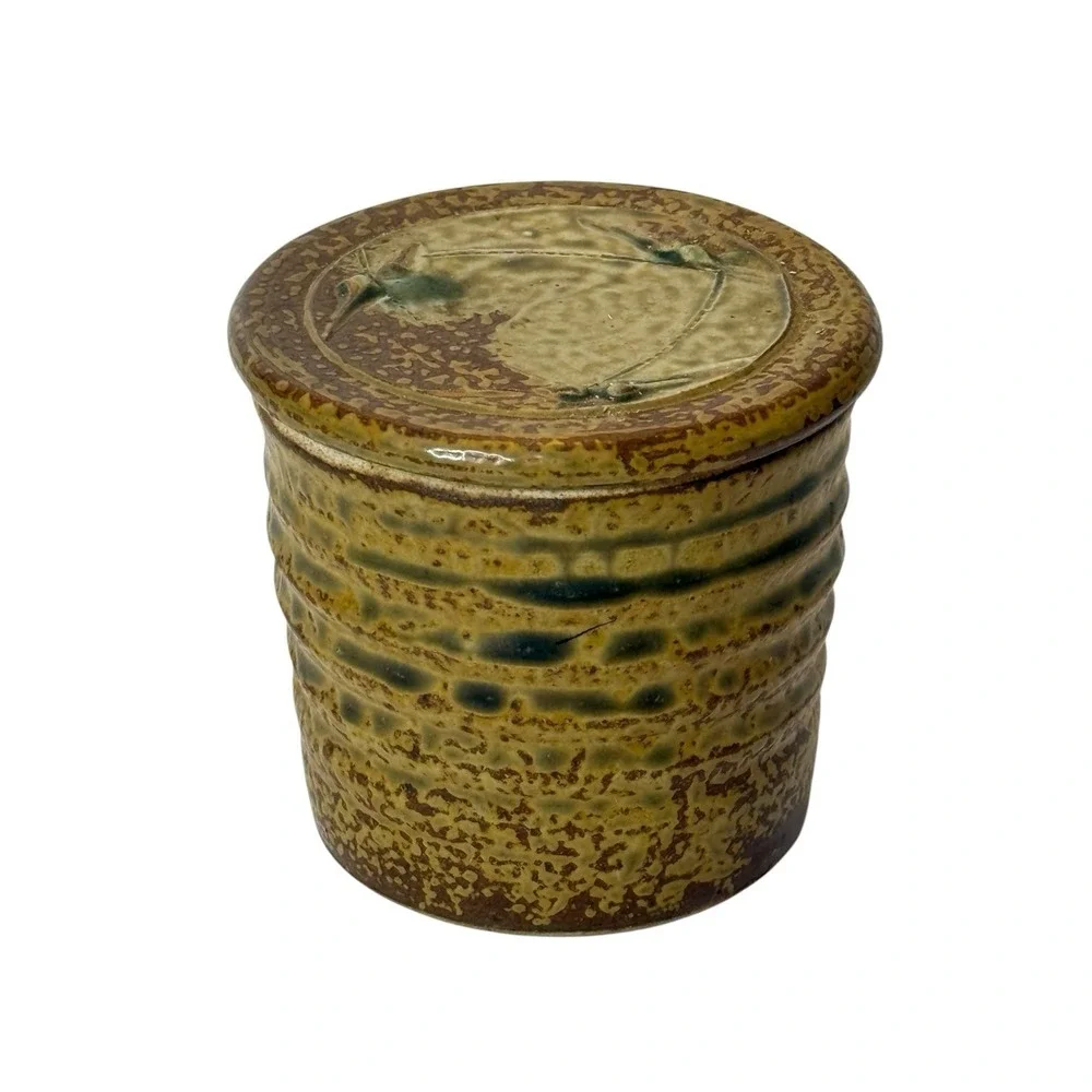 Handmade Art Studio Stoneware French Butter Dish Butter Bell Butter Crock Signed